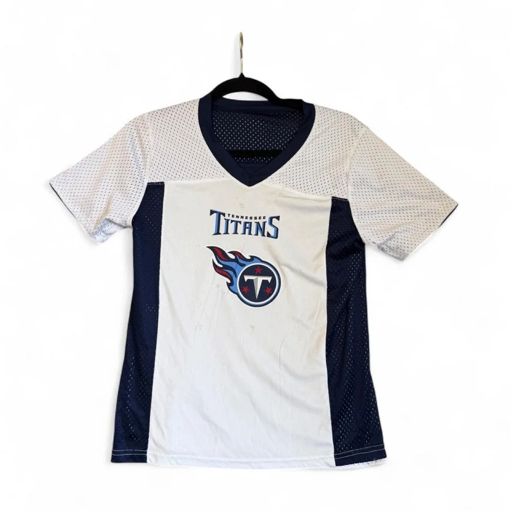 NFL Flag Youth Large Tennessee Titans Reversible Jersey Augusta Sportswear